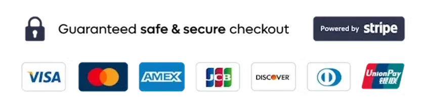 Secure payment powered by Stripe